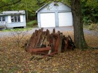 The old deck cut up